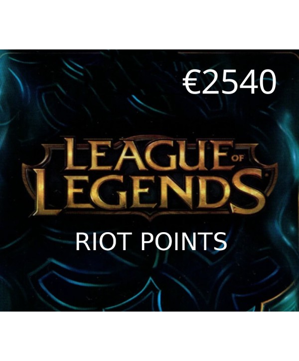 League of Legends 2540 RP Prepaid Card Key EUROPE